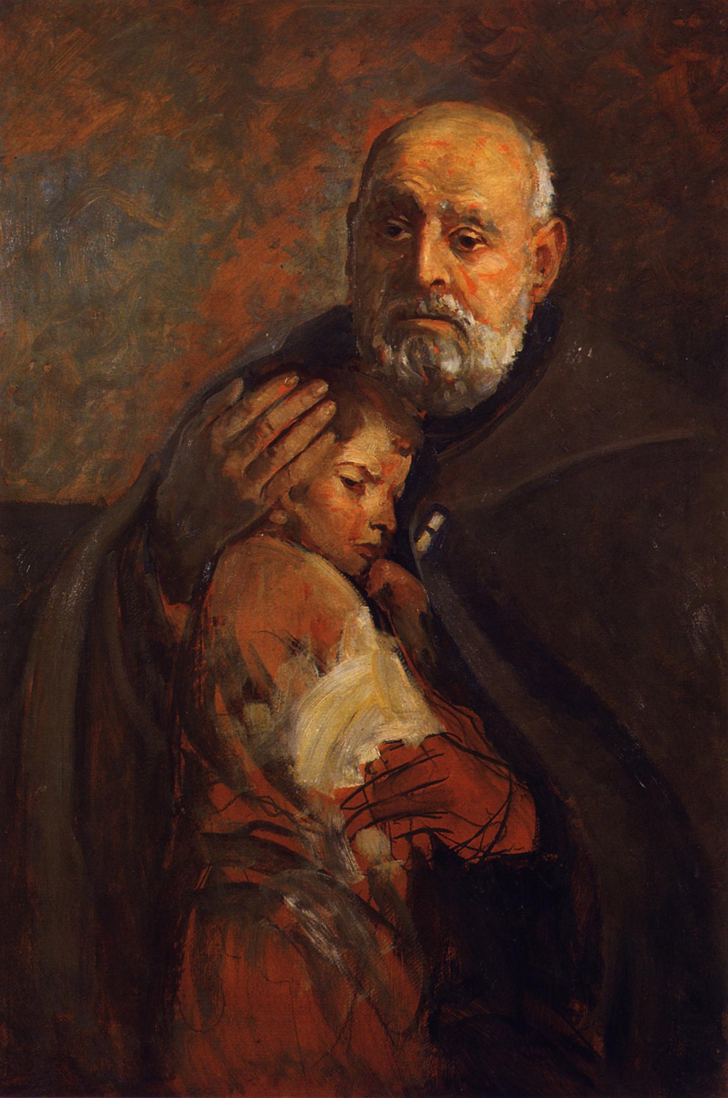 Portrait of Saint Albert (Adam Chmielowski), vintage artwork by Leon Jan Wyczolkowski, 12x8" (A4) Poster