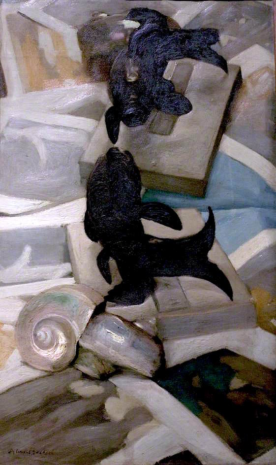 The Black Porcelain Fish by Alan Beeton,16x12(A3) Poster