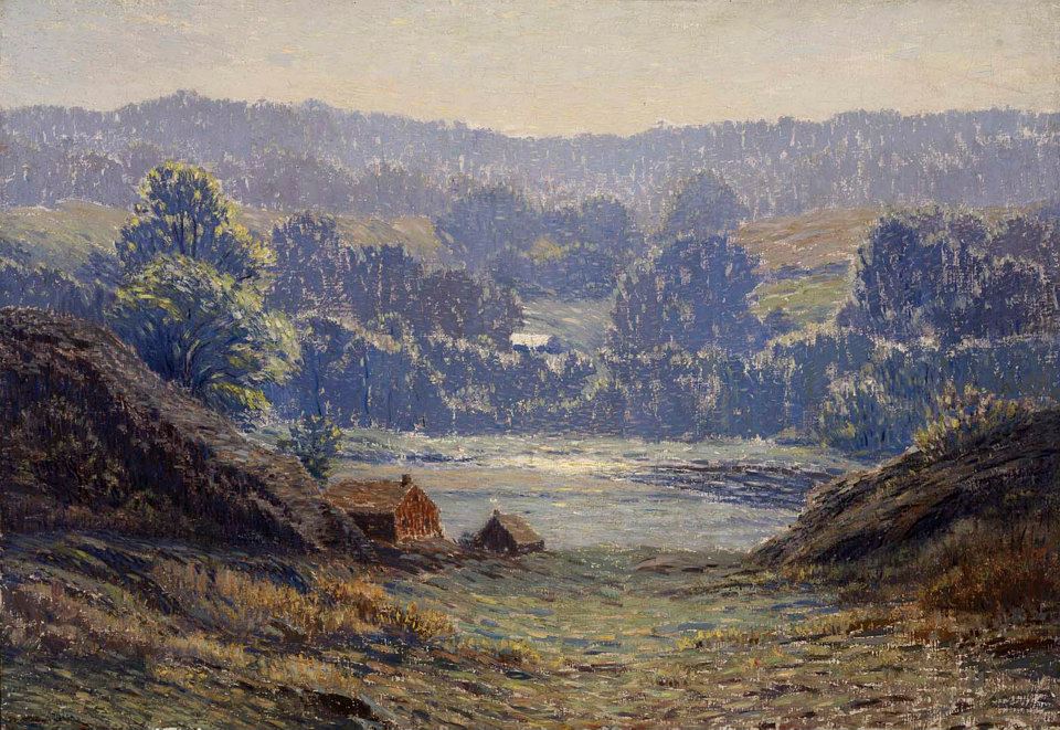 A Morning in Summer, vintage artwork by Leonard Ochtman, 12x8" (A4) Poster