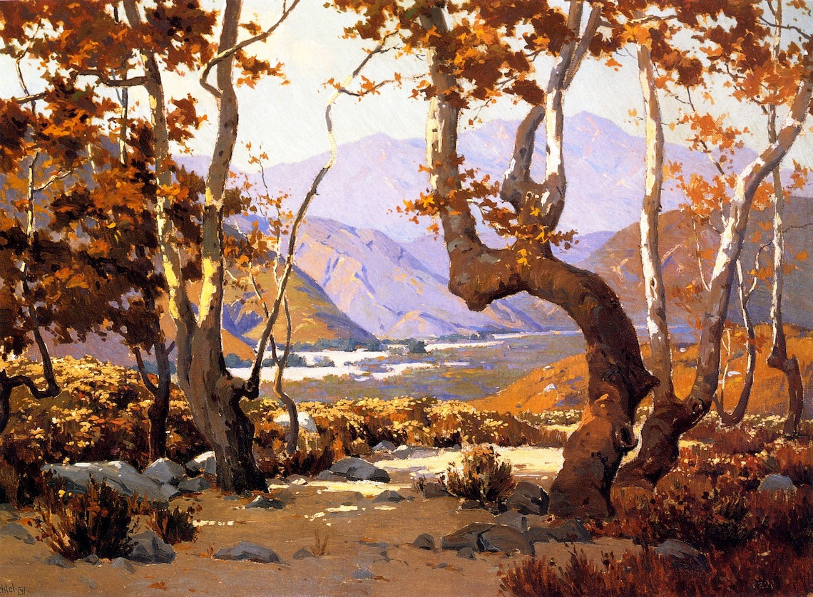 Golden Autumn, Cajon Pass by Elmer Wachtel,A3(16x12")Poster