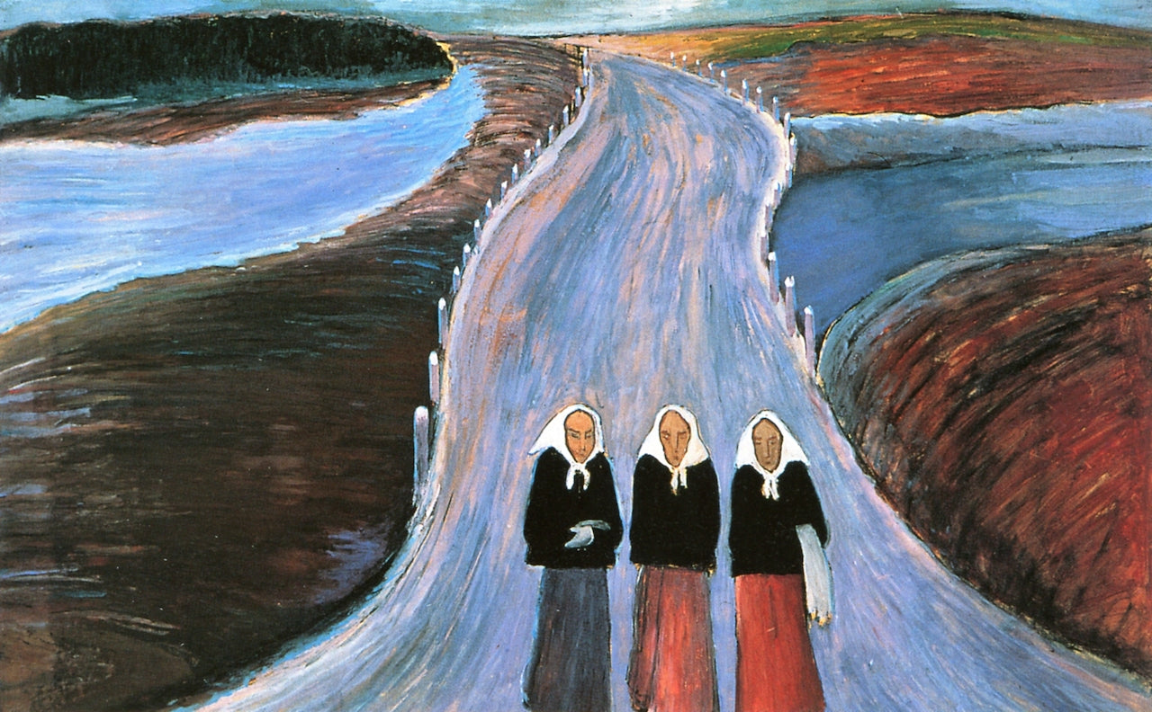 The Country Road, vintage artwork by Marianne von Werefkin, 12x8" (A4) Poster