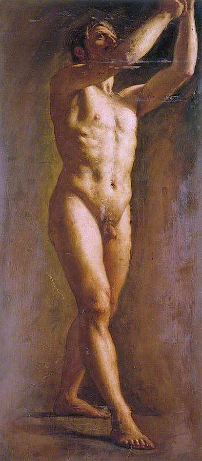 Male Life Study, vintage artwork by William Edward Frost, A3 (16x12") Poster Print