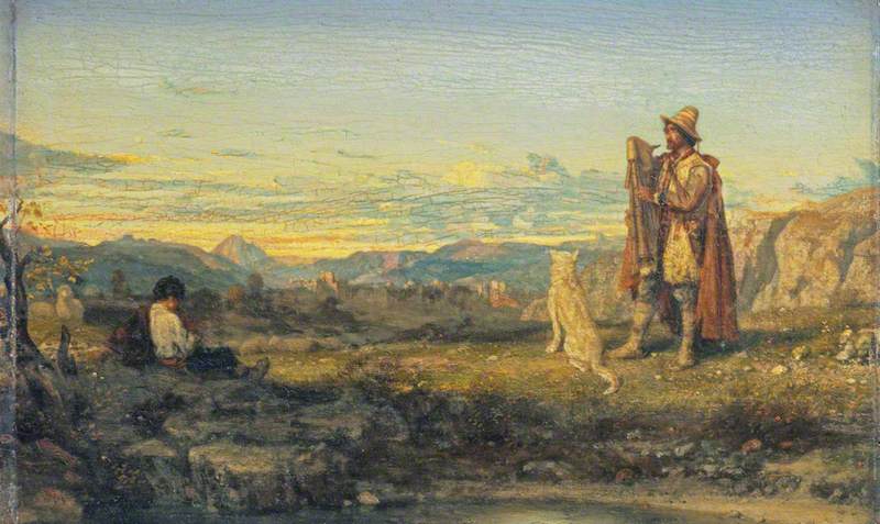 The Roman Campagna, vintage artwork by Alexandre-Gabriel Decamps, A3 (16x12") Poster Print