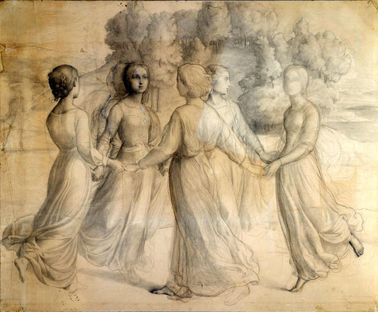 Rays of Sunlight, vintage artwork by Louis Janmot, A3 (16x12") Poster Print