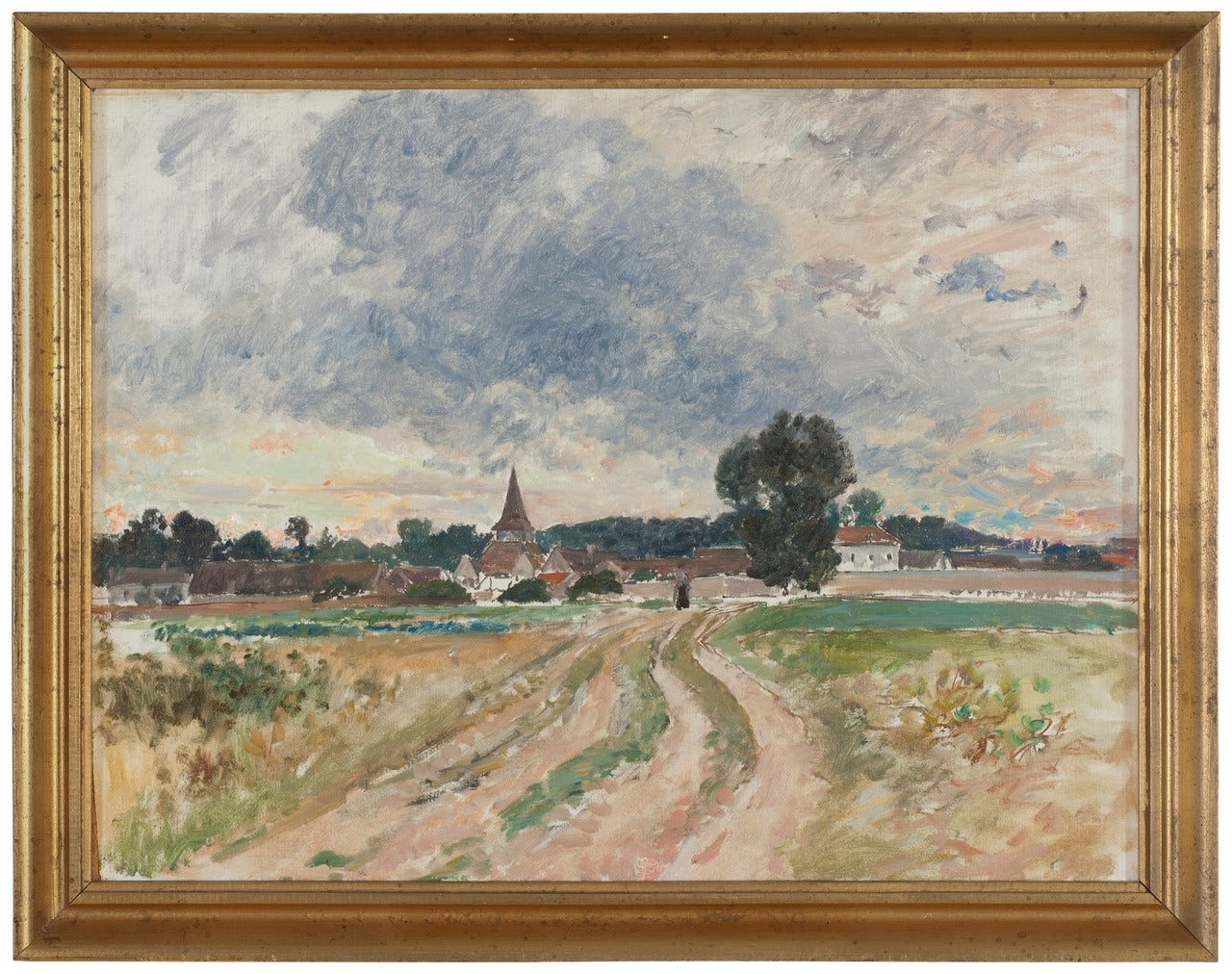 A Country Church. Study, vintage artwork by Alfred Wahlberg, 12x8" (A4) Poster