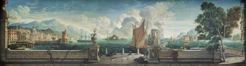 Capriccio of a Mediterranean Seaport by Rex Whistler,16x12(A3) Poster