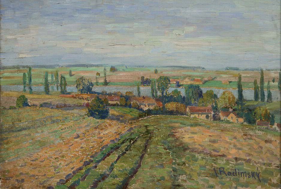Landscape near the river Labe by Vaclav Radimsky,A3(16x12")Poster