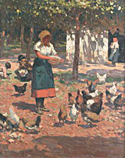 Dando de comer by Alberto Pla y Rubio,A3(16x12")Poster