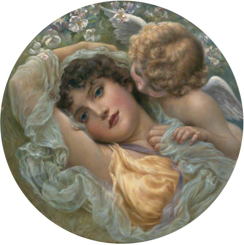 Love Whispers, vintage artwork by Norman Prescott Davies, 12x8" (A4) Poster