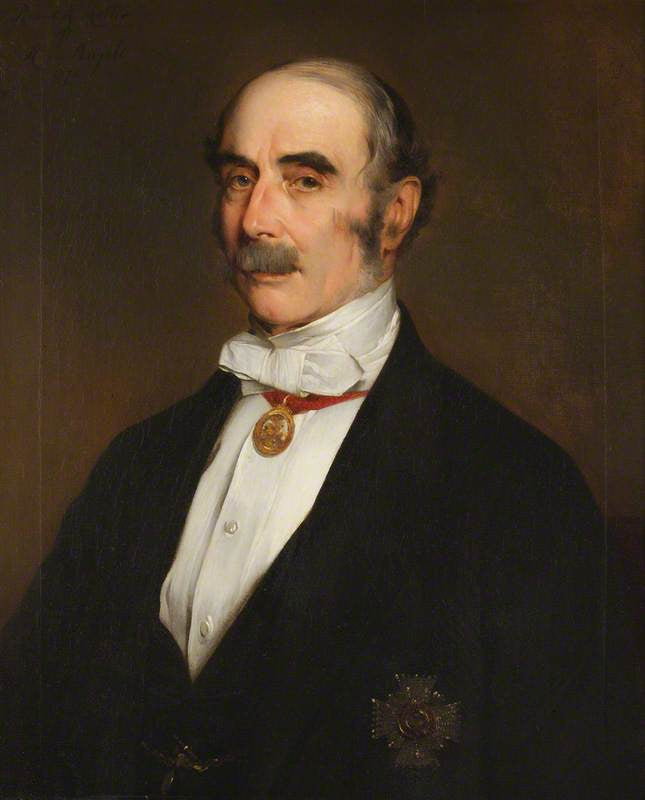 Lieutenant-General Sir Thomas Myddelton Biddulph, vintage artwork by Robert Antoine Müller, A3 (16x12") Poster Print