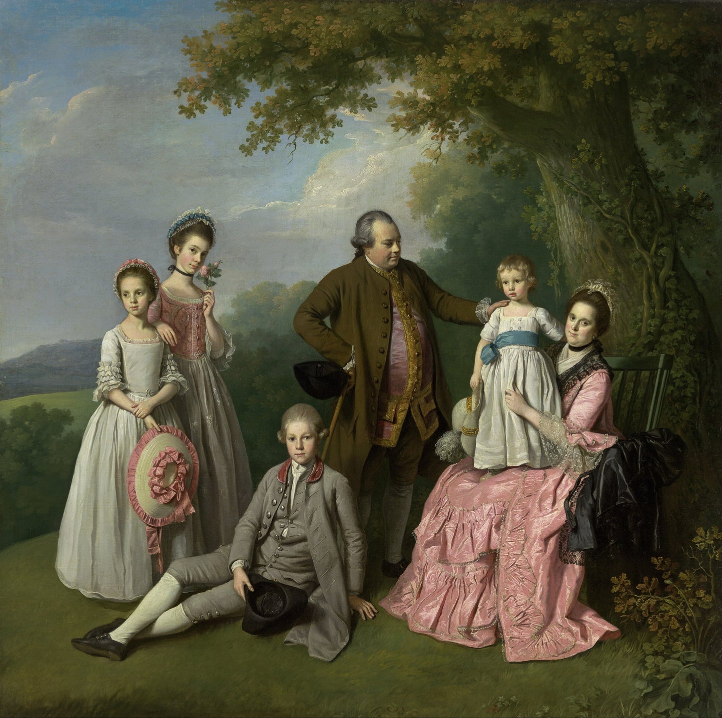 The Pybus Family, vintage artwork by Sir Nathaniel Dance-Holland, 12x8" (A4) Poster