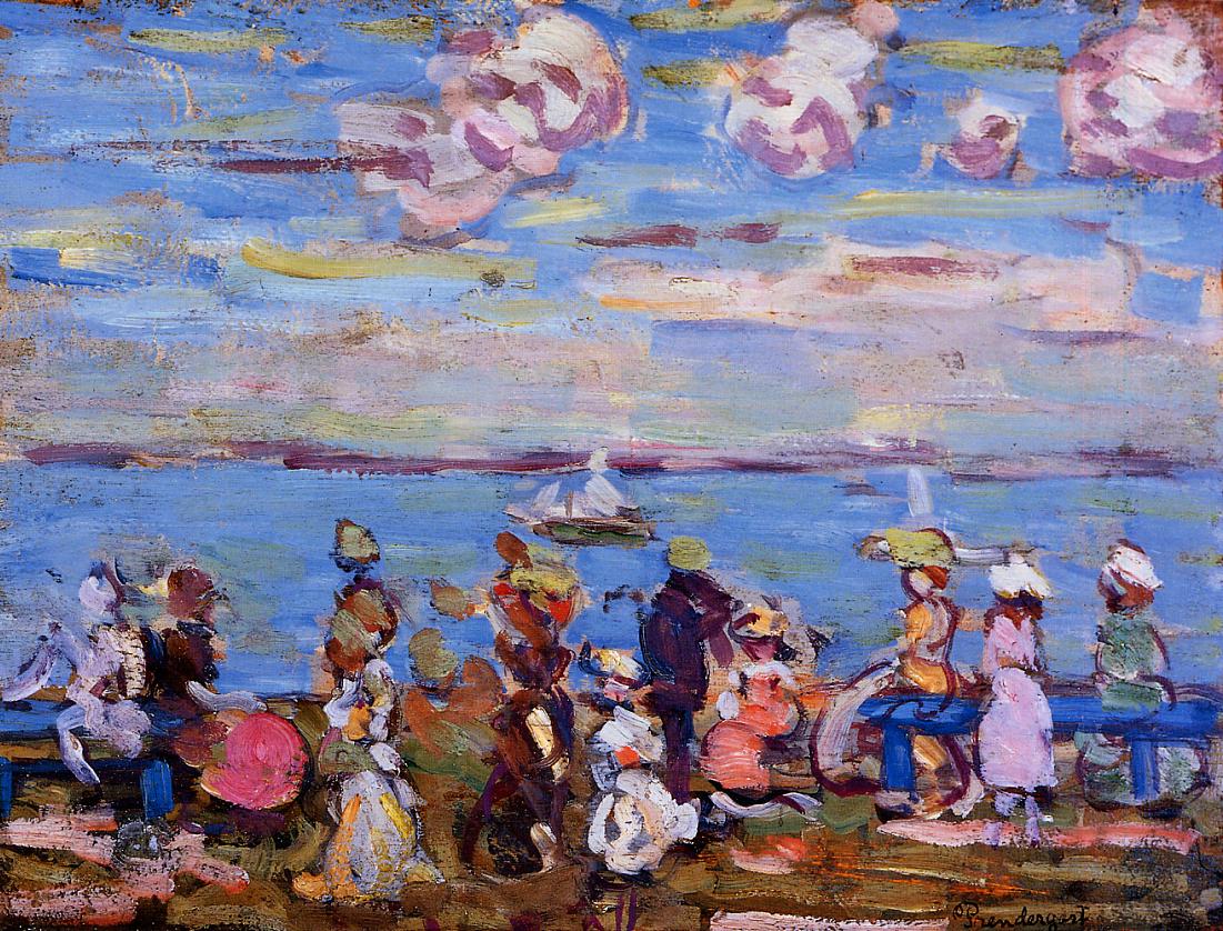 Beach Scene No. 4 by Maurice Prendergast,A3(16x12")Poster