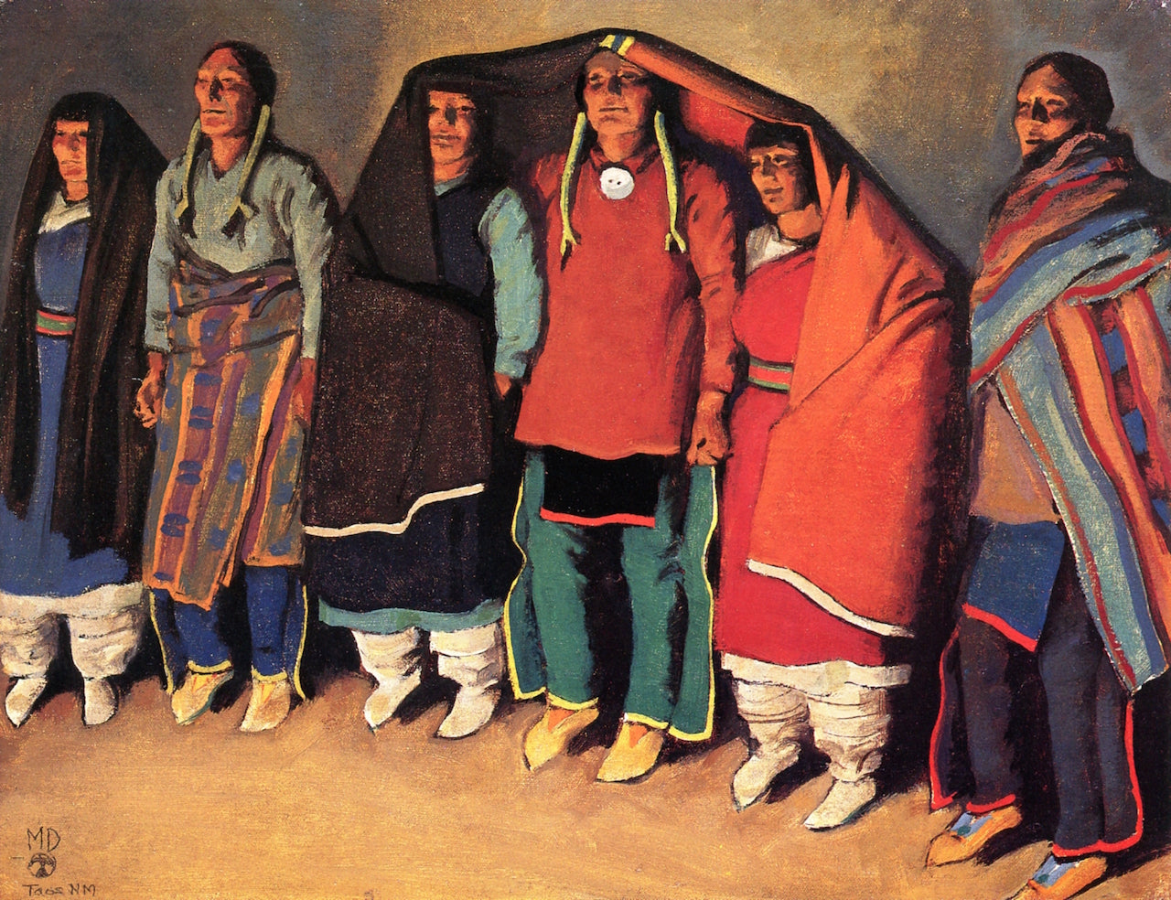 Round Dance by Maynard Dixon,16x12(A3) Poster