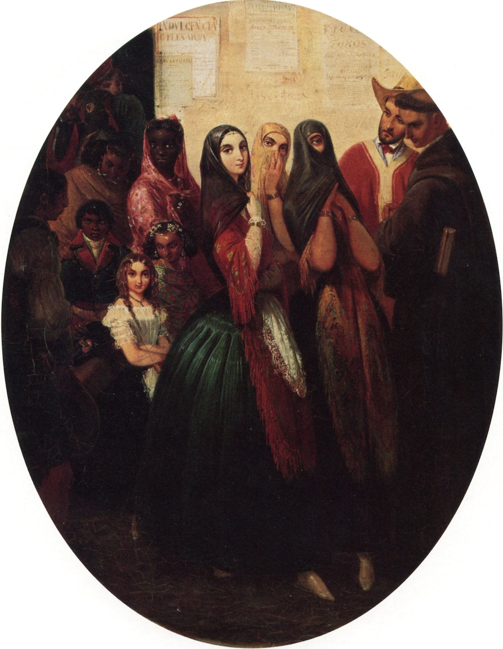 Leaving the Church in Lima, vintage artwork by Johann Moritz Rugendas, A3 (16x12") Poster Print