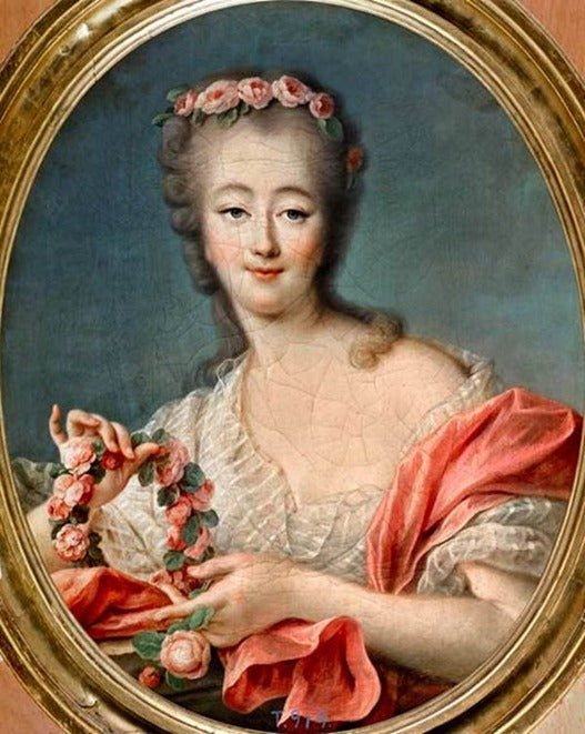 Madame du Barry, vintage artwork by François-Hubert Drouais, 12x8" (A4) Poster