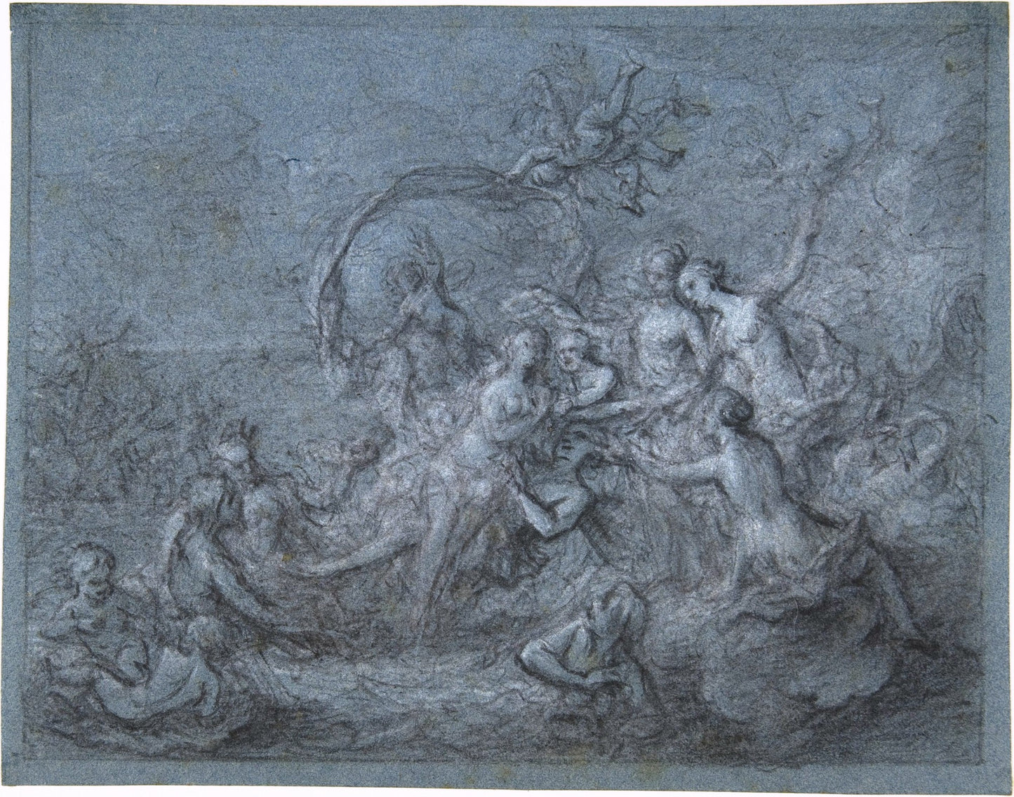 The Triumph of a Sea Goddess, vintage artwork by Bon Boullogne, 12x8" (A4) Poster