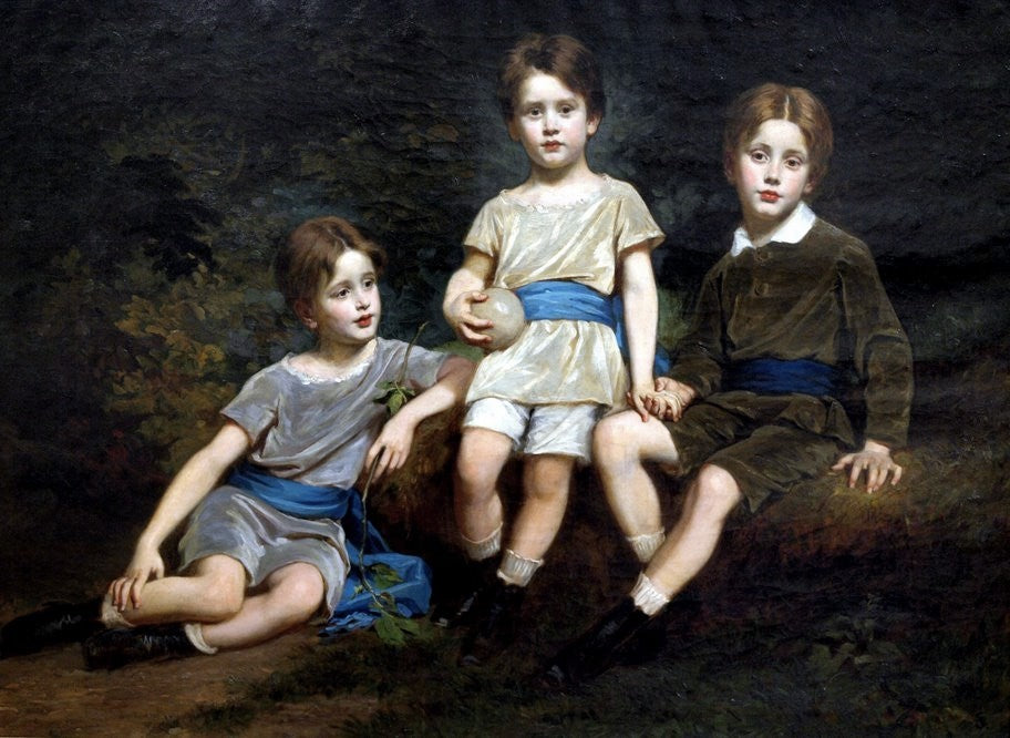The Grandchildren of Ignác Pfeffer, vintage artwork by Bertalan Szekely, 12x8" (A4) Poster