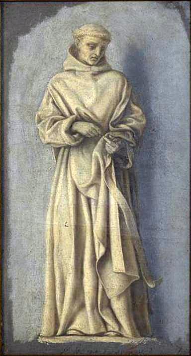 Christian Figures, Stephen of Muret, vintage artwork by Laurent de La Hyre, 12x8" (A4) Poster