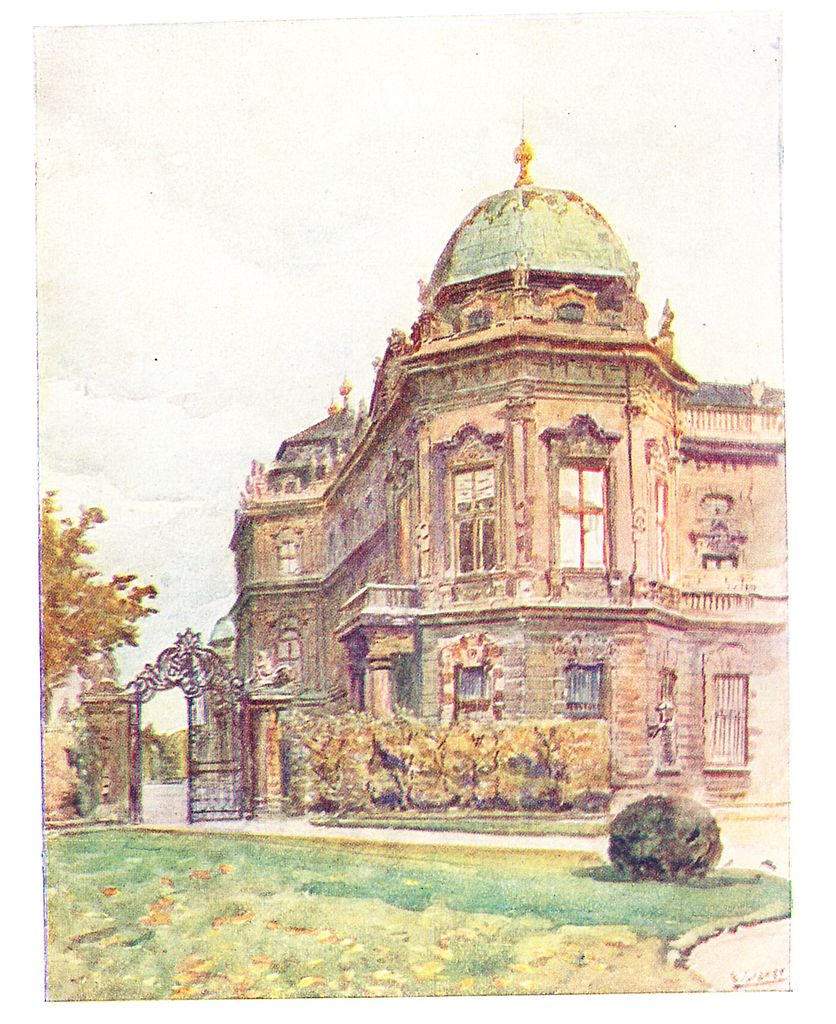 Belvedere, Vienna, vintage artwork by Ernst Graner, 12x8" (A4) Poster