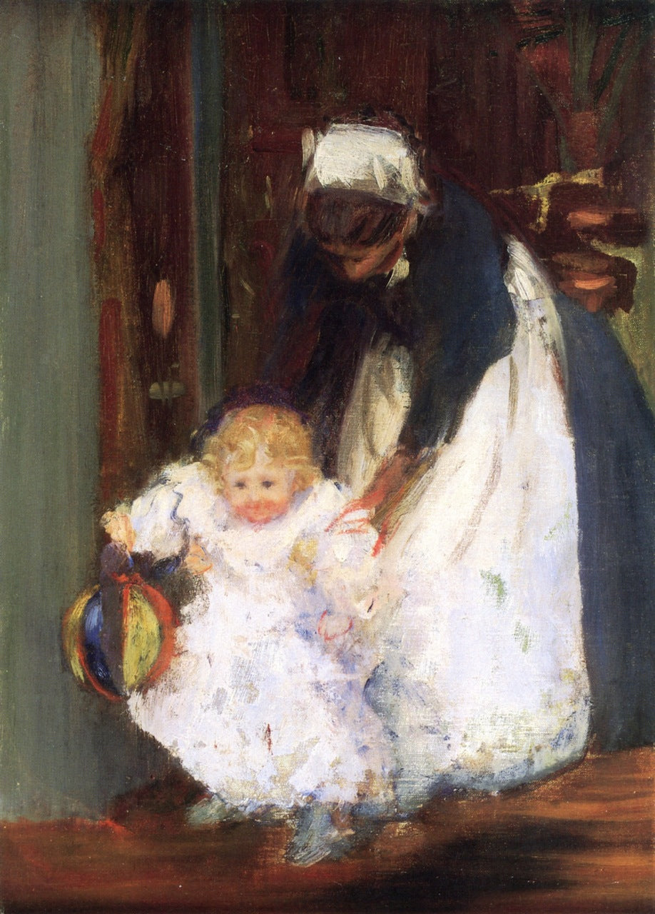 ch Nursemaid and Baby Berthe by Frederick William MacMonnies,A3(16x12")Poster