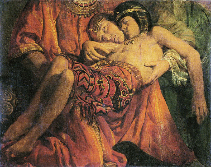 Death of the first-born, vintage artwork by Sir Lawrence Alma-Tadema, 12x8" (A4) Poster