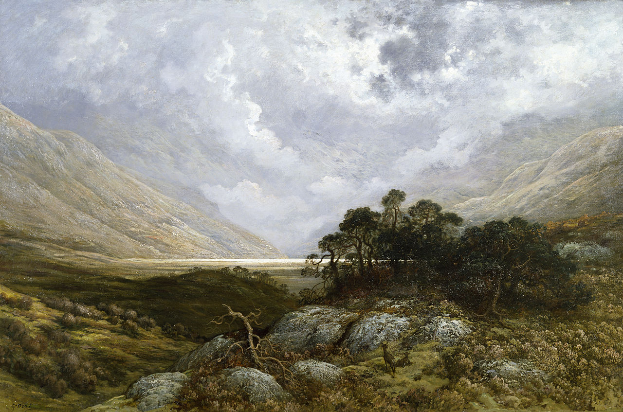 Landscape in Scotland, vintage artwork by Gustave Dore, 12x8" (A4) Poster
