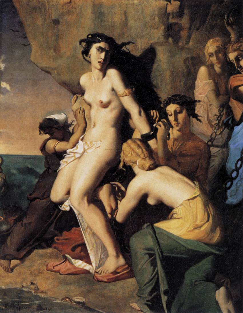 Andromeda and the Nereids, vintage artwork by Theodore Chasseriau, A3 (16x12") Poster Print