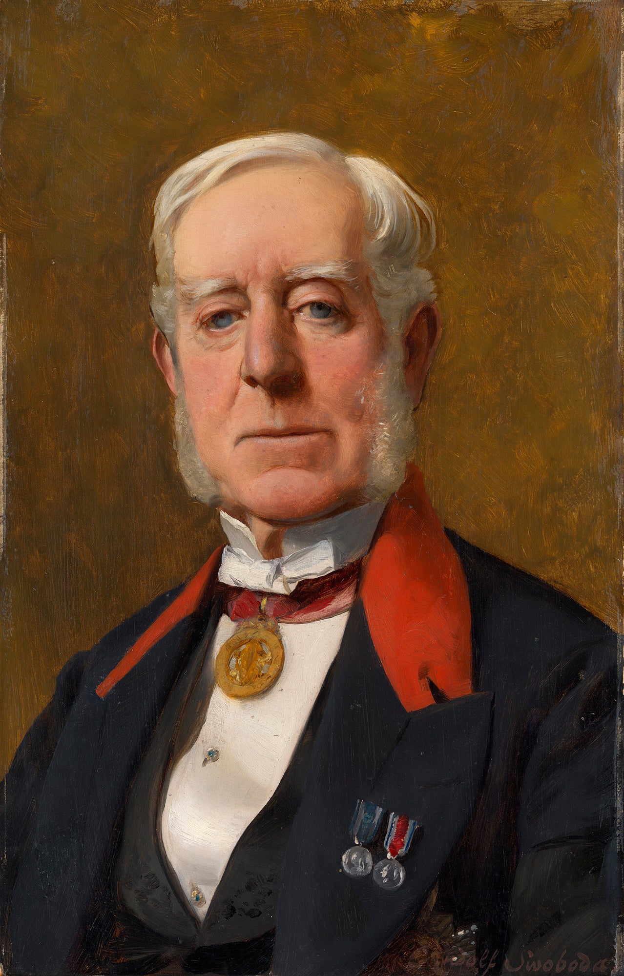 General Alexander Nelson Hood, 1st Viscount Bridport (1814-1904), vintage artwork by Rudolph Swoboda, A3 (16x12") Poster Print