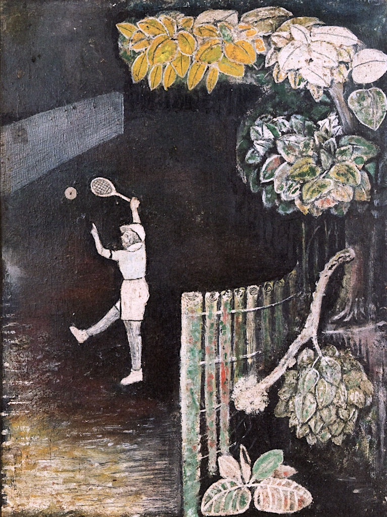 Tennis Player, vintage artwork by John Dunkley, 12x8" (A4) Poster