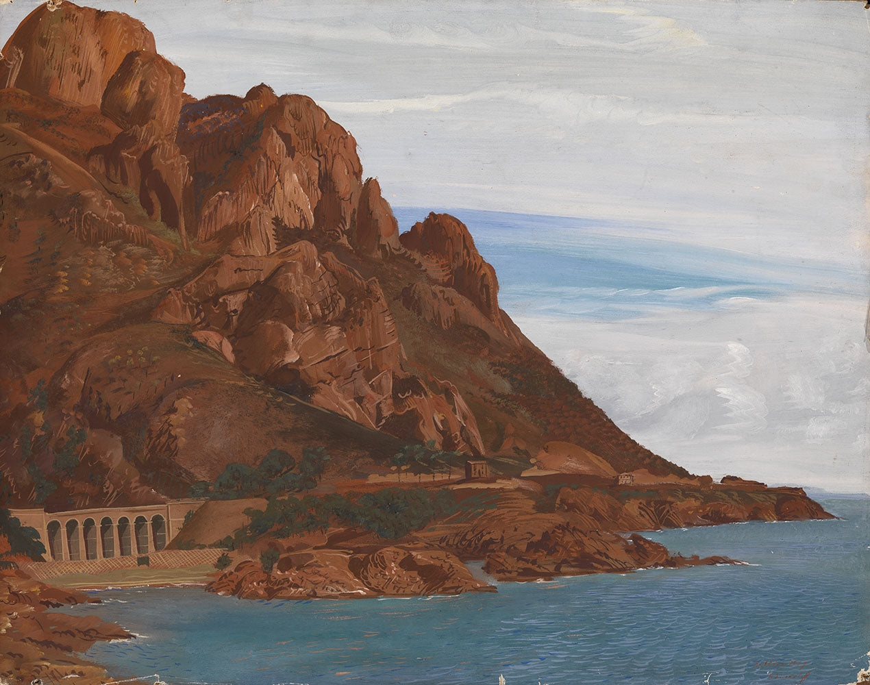 View of Antheor, vintage artwork by Alexander Evgenievich Yakovlev, 12x8" (A4) Poster