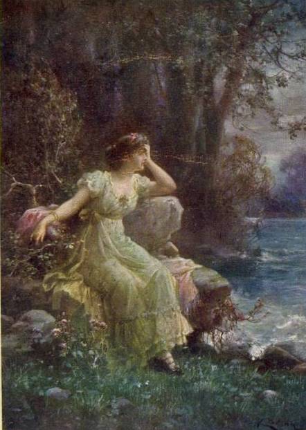 The Girl by Hans Zatzka,A3(16x12")Poster