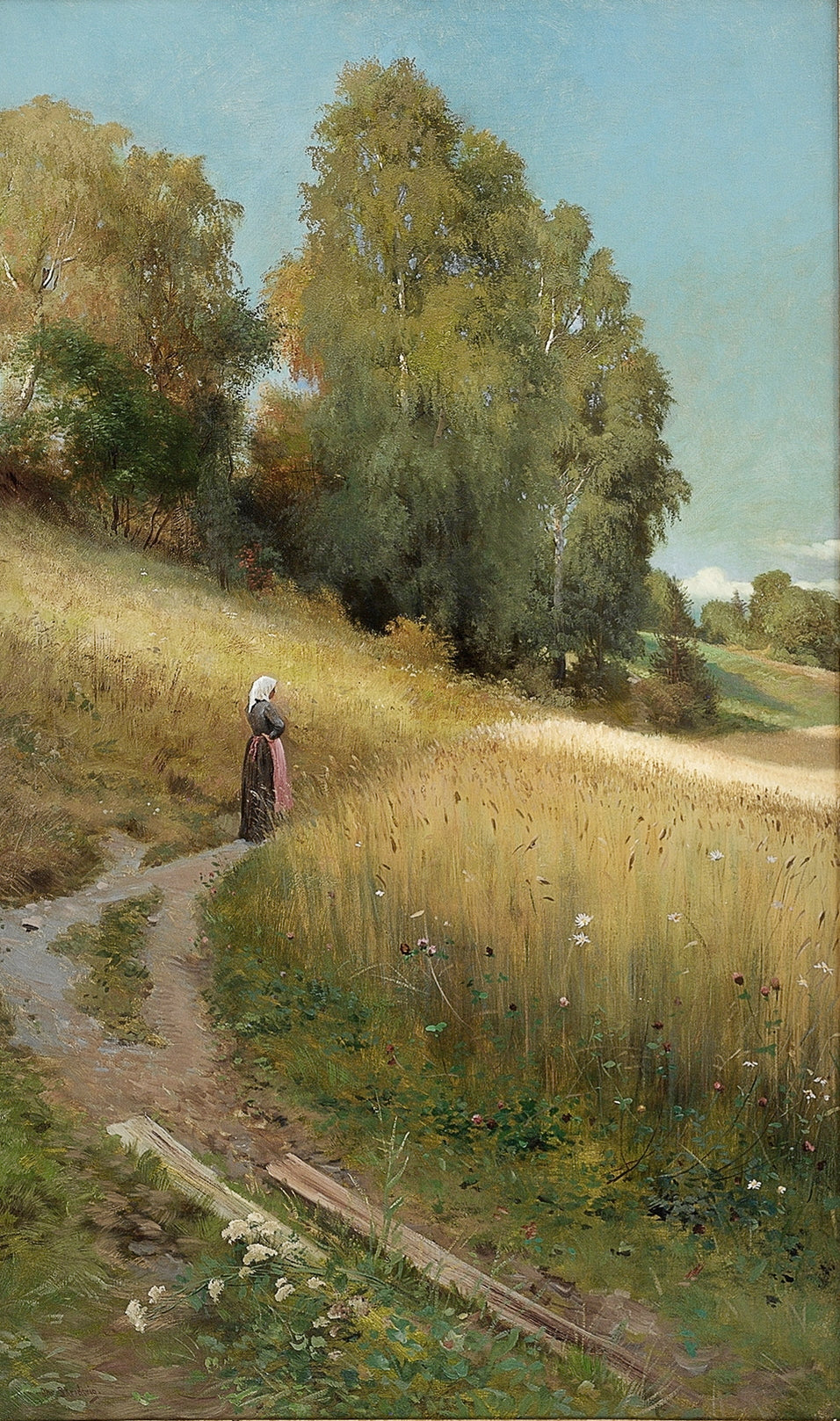 n Landscape with Woman in a Cornfield by Christian Skredsvig,A3(16x12")Poster