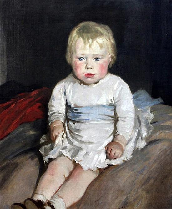 Portrait of Rosemary Cross as a Child by Glyn Warren Philpot,16x12(A3) Poster