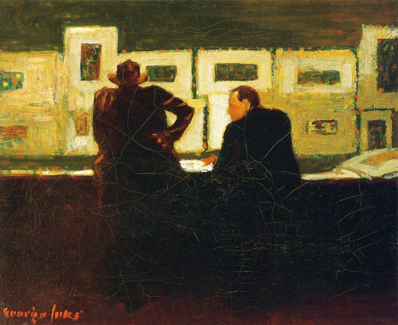 The Chapman Gallery, vintage artwork by George Luks, 12x8" (A4) Poster