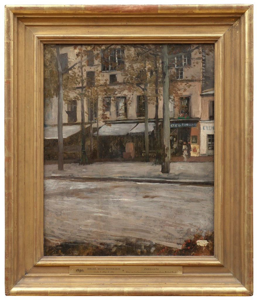 A Street in Paris. Study from Montmartre, vintage artwork by Hugo Birger, 12x8" (A4) Poster