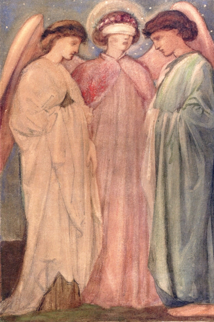 The Marriage of Pyramus and Thisbe, vintage artwork by Sir Edward Burne-Jones, 12x8" (A4) Poster