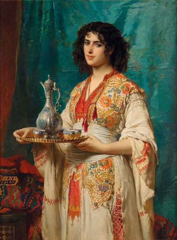 The Turkish Coffee, vintage artwork by Edouard Louis Dubufe, A3 (16x12") Poster Print