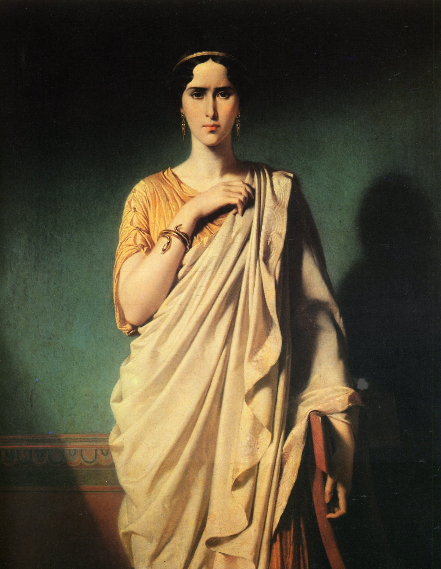 Portrait of the French Actress Rachel, vintage artwork by Edouard Louis Dubufe, A3 (16x12") Poster Print
