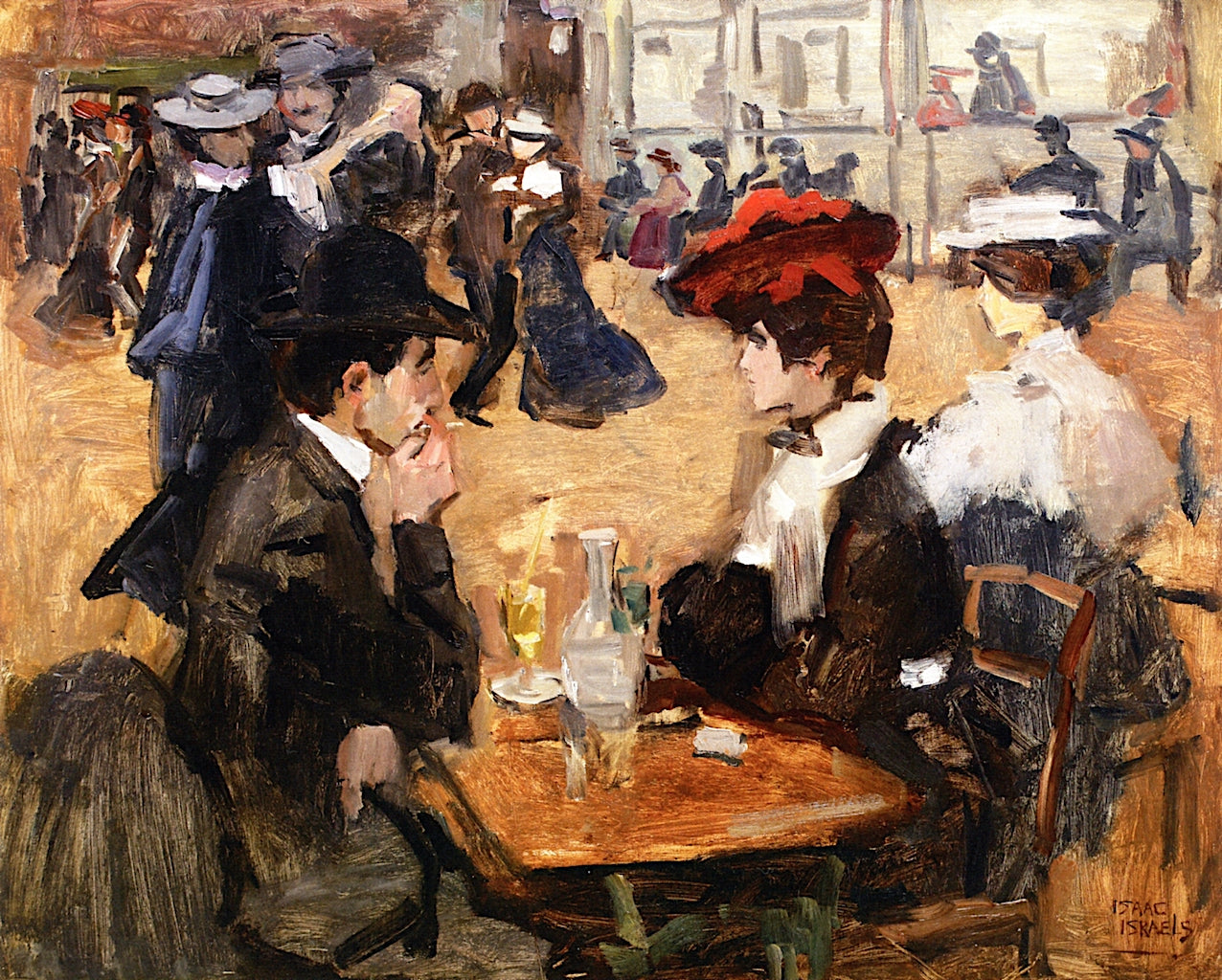 Cafe dansant, Moulin de la Galette, Paris, vintage artwork by Isaac Israels, 12x8" (A4) Poster