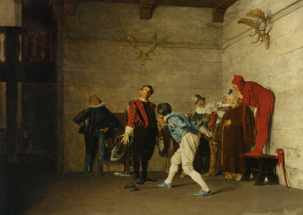 The Thespians, vintage artwork by Jehan-Georges Vibert, 12x8" (A4) Poster