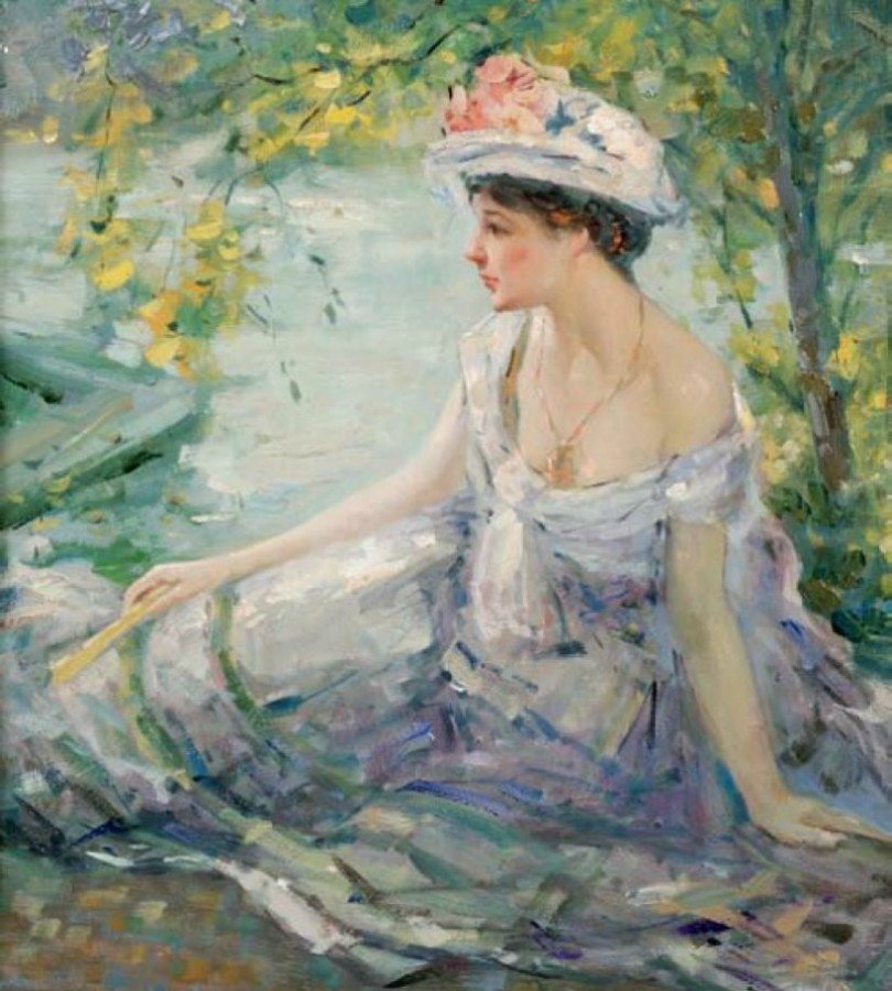 Summer Reverie by Robert Lewis Reid,A3(16x12")Poster