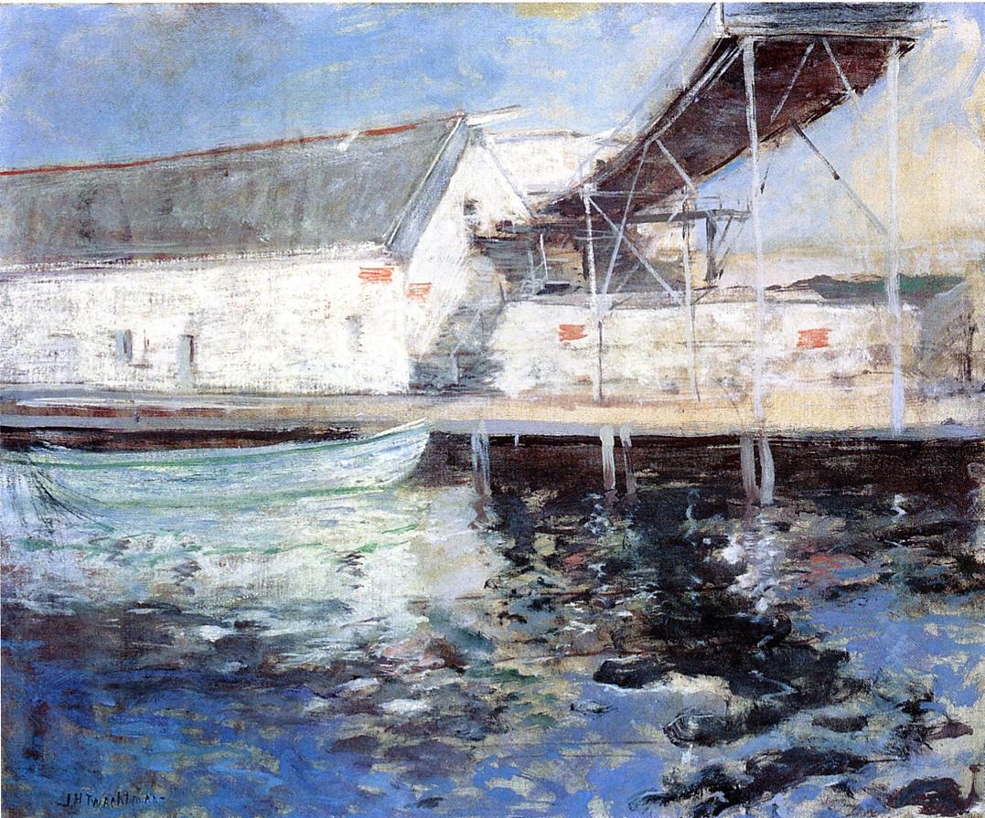 Fish Sheds, Gloucester, Massachusetts by John Twachtman,A3(16x12")Poster