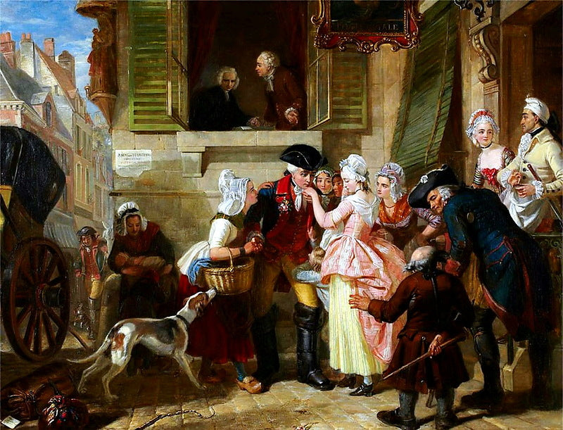 La Fleur's departure from Montreuil, vintage artwork by Edward Matthew Ward, A3 (16x12") Poster Print