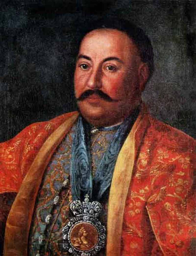 Portrait of F. Krasnoschiokov, vintage artwork by Alexey Petrovich Antropov, 12x8" (A4) Poster