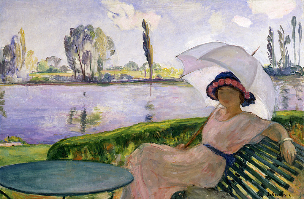g Woman with Umbrella on the Edge of Water by Henri Lebasque,A3(16x12")Poster
