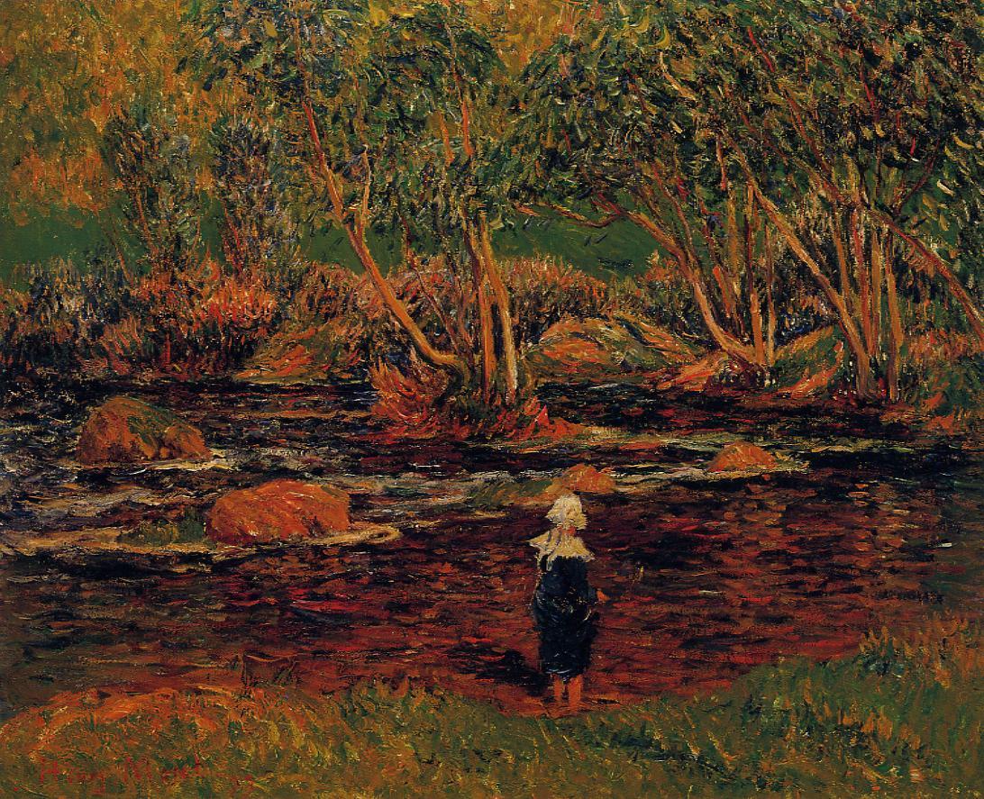 A Ford, Pont-Aven River by Henry Moret,A3(16x12")Poster