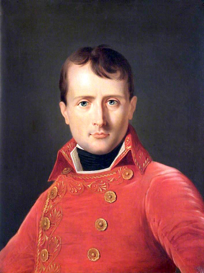 Napoleon Bonaparte, as First Consul, vintage artwork by Laurent Dabos, 12x8" (A4) Poster