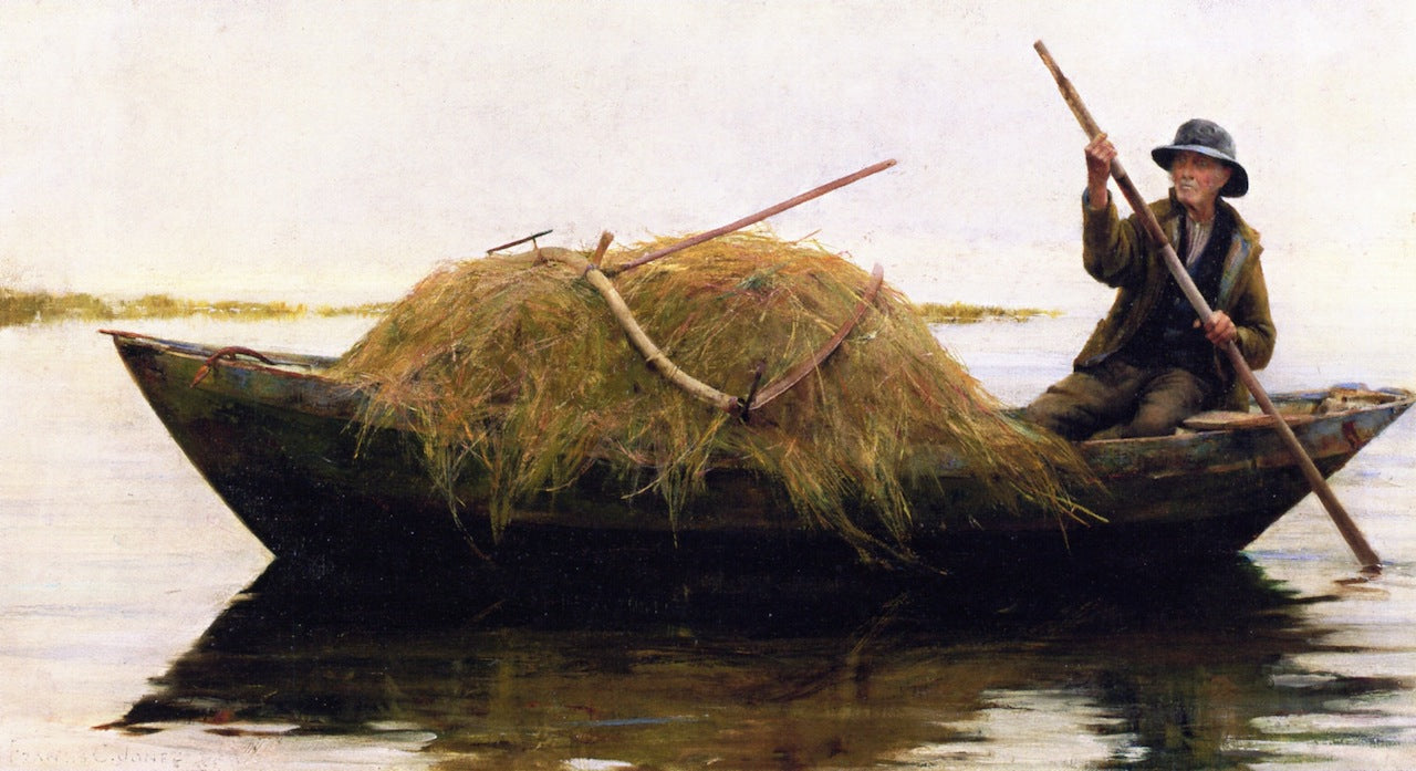 Ferrying Hay, vintage artwork by Francis Coates Jones, 12x8" (A4) Poster