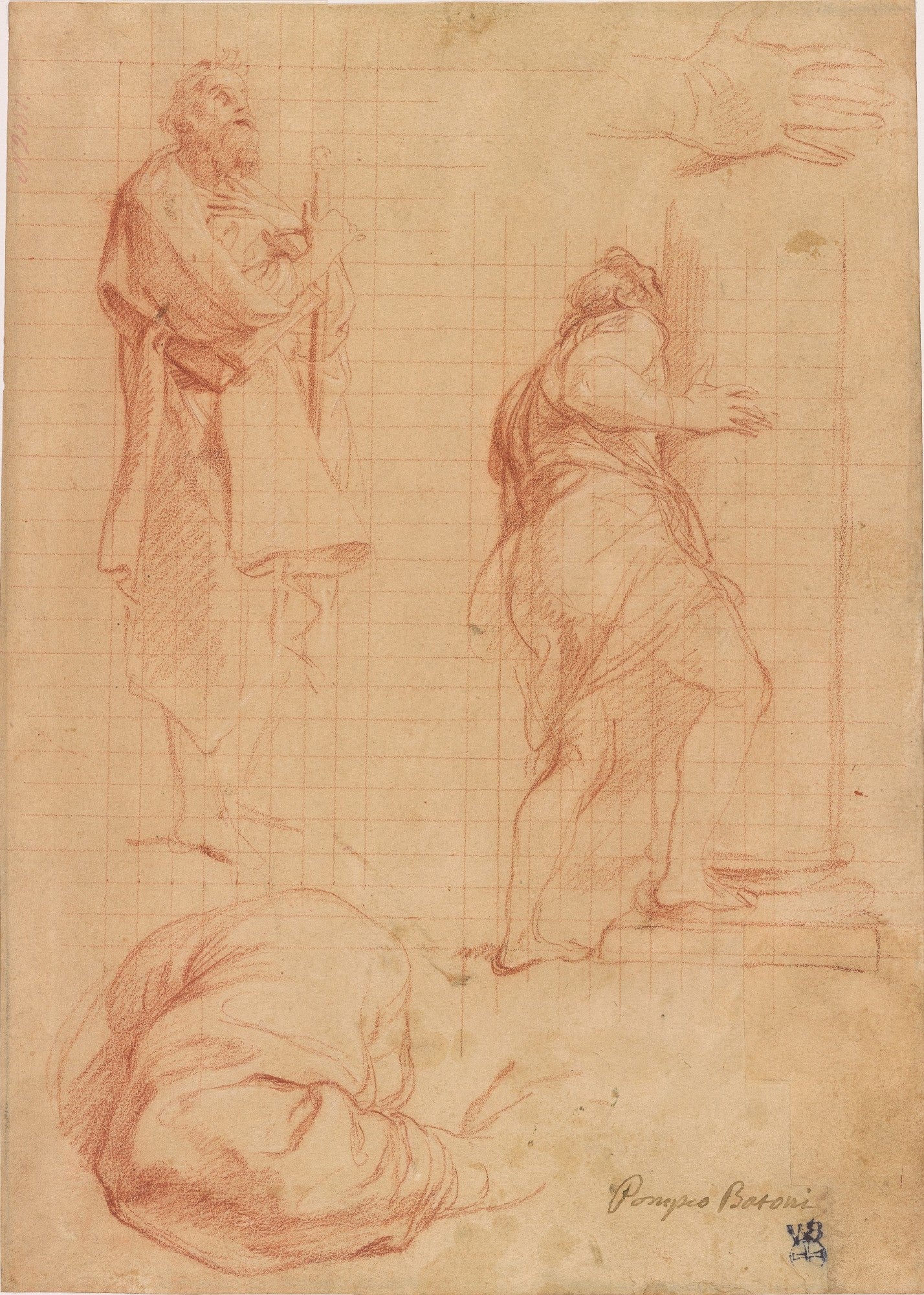 The Fall of Simon Magus (studies), vintage artwork by Pompeo Batoni, 12x8" (A4) Poster