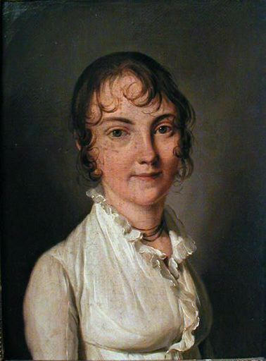 Portrait of a Young Woman in White, vintage artwork by Louis-Leopold Boilly, 12x8" (A4) Poster